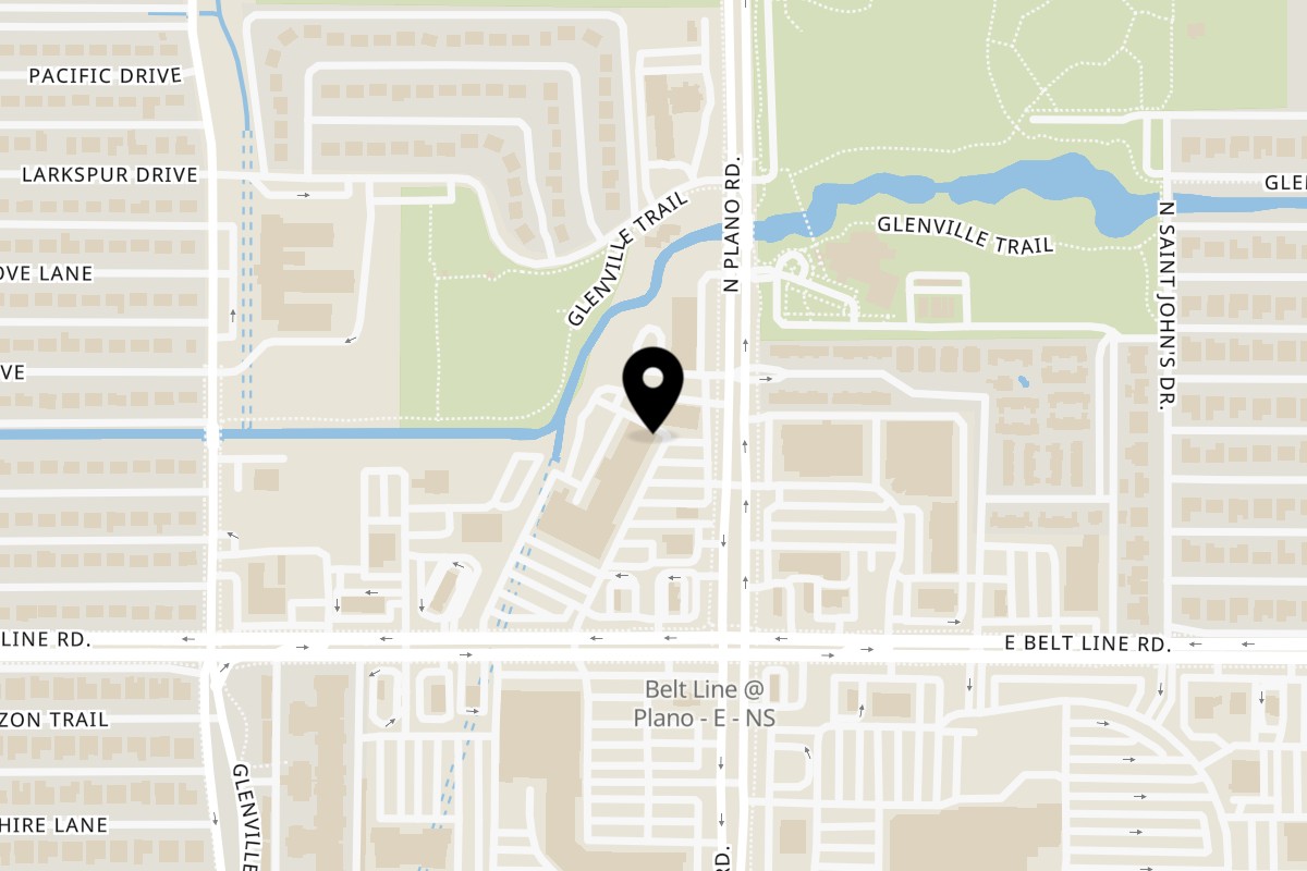 Map showing the location of Happy Lemon Richardson on 169 N Plano Rd in Richardson