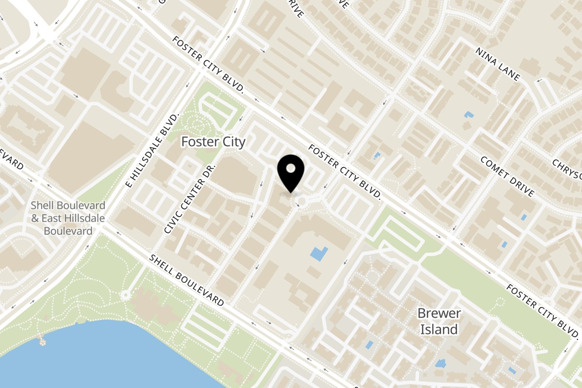 Map showing the location of Happy Lemon Foster City on 780 Alma Ln Ste 170 in Foster City