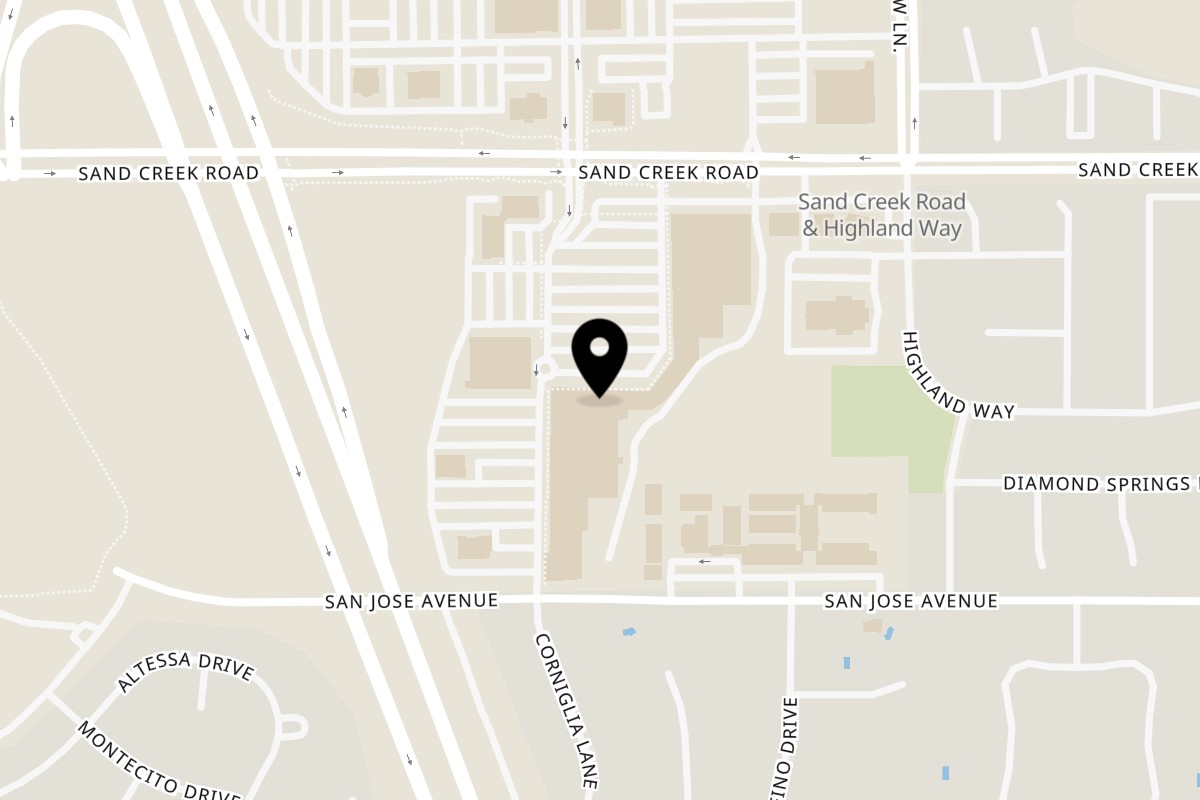Map showing the location of Happy Lemon Brentwood on 2440 Sand Creek Rd e8 in Brentwood