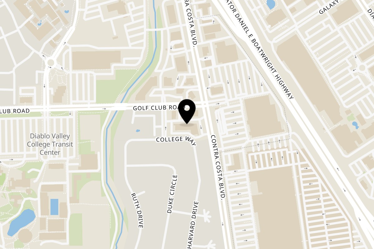 Map showing the location of Happy Lemon Pleasant Hill on 712 B Contra Costa Blvd in Pleasant Hill