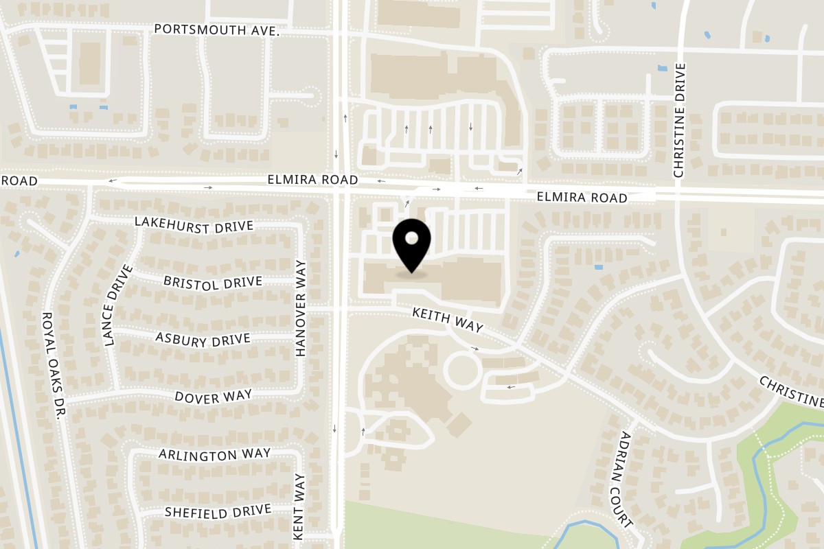 Map showing the location of Happy Lemon Vacaville on 2042 Nut Tree Rd in Vacaville